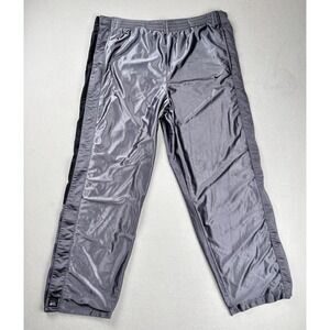 Nike Tear Away Snap Pants Gray Black Basketball Warm Up Men's XL